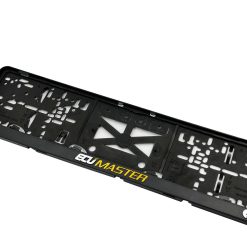 Vehicle license plate mounting frame