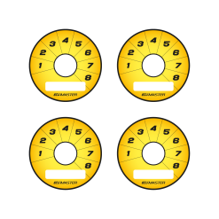 Rotary Switch 8pos gauge faces yellow Y01