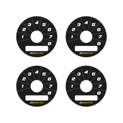 Rotary switch 8pos gauge faces black B01