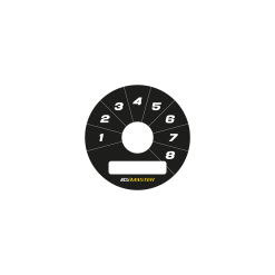 Alternative view of Rotary switch 8pos gauge faces black B01