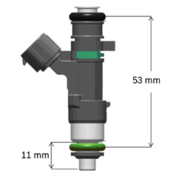Alternative view of BOSCH 547cc injector (0280158117)