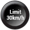 Insert 15mm, "S054" (Limit 30km/h)
